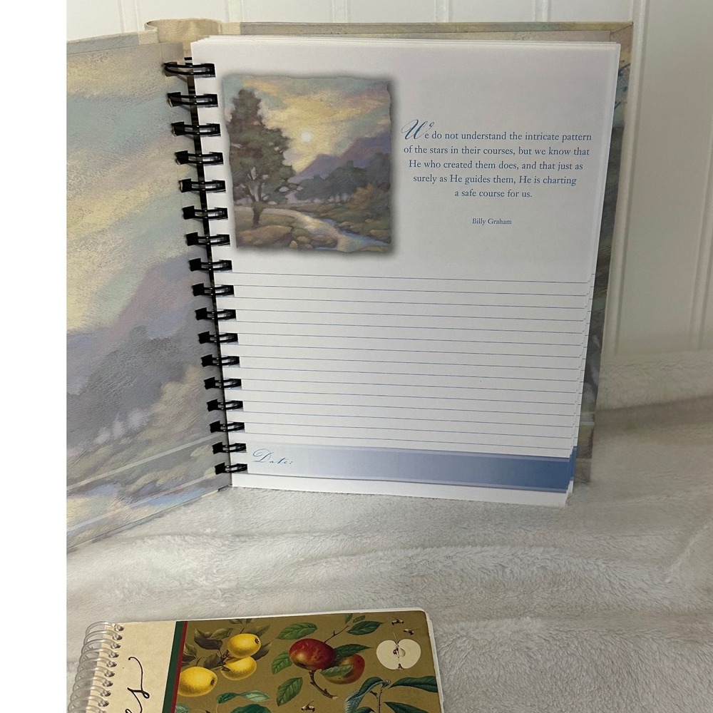 DaySpring Devotional Journal & Address Book Set Blue Botanical Excellent 2pc - Picture 4 of 10